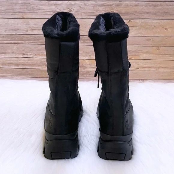 Timberland Women’s Jenness Falls Pull On Waterproof Insulated Black Boots - Picture 7 of 8